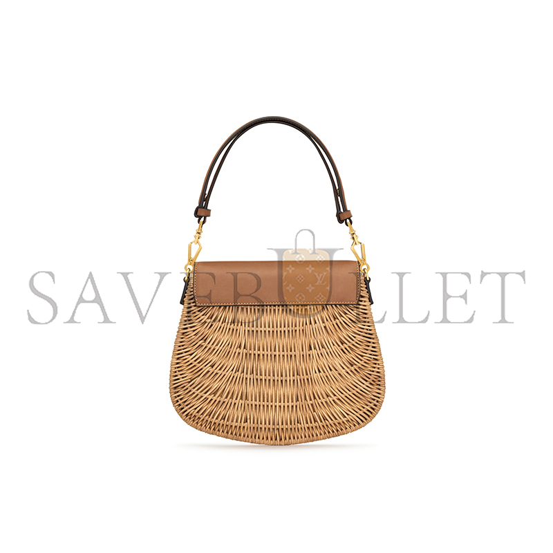 YSL MINI VOLTAIRE TOP HANDLE BAG IN OSIER 838062GF03J2080 (23*21*9cm)